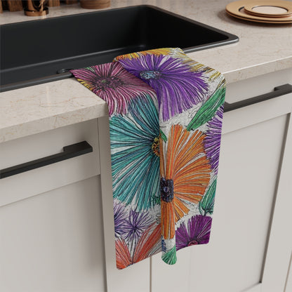 Flowers AI Designed Kitchen Towels